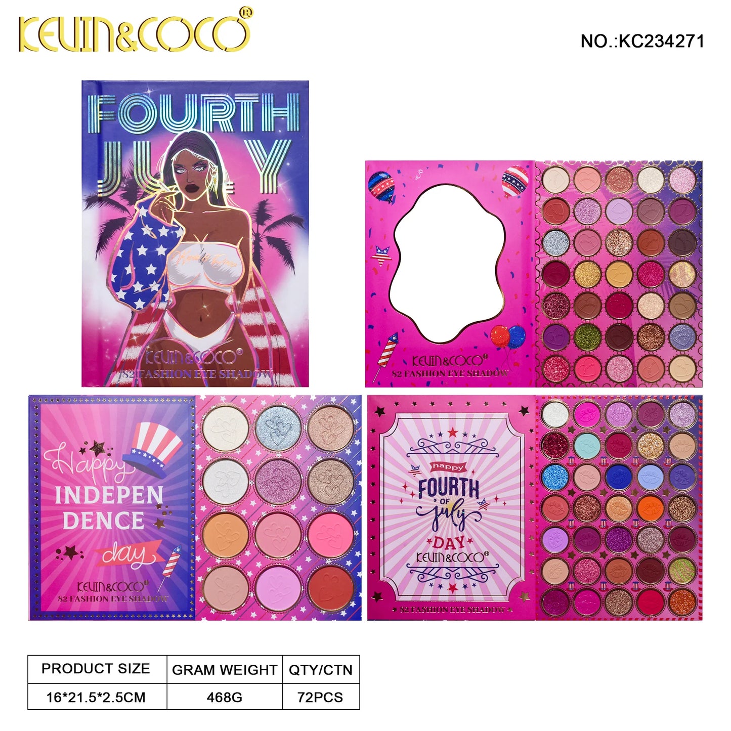 Paleta de sombras Flag Girl de 82 cores