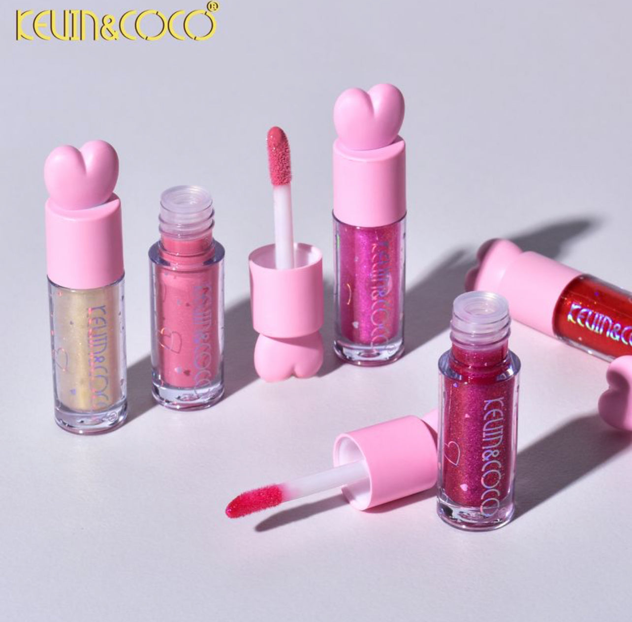 Conjunto de Brilho Labial KEVIN & COCO - 21 Cores Incríveis!