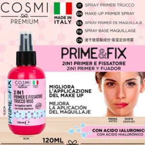 COSMI PRIME & FIX 2 em 1 – Primer e Fixador de Maquilhagem