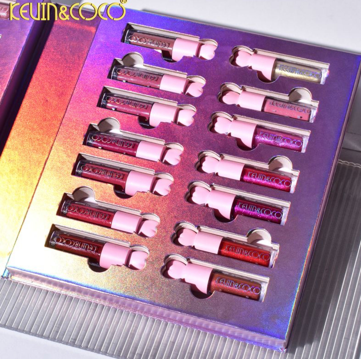 Conjunto de Brilho Labial KEVIN & COCO - 21 Cores Incríveis!